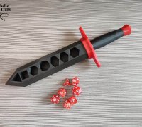 The Dice Sword: STL Download for 3D Printing