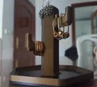 3D file Hexagon Earring Holder Set 💍・3D printer design to