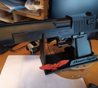 STL file WE ARMORER WORKS CYBERGUN DESERT EAGLE 50 AE UMBRELLA CORP  LIGHTNING HAWK LEON AIRSOFT GUN DISPLAY STAND 🏜️・Model to download and 3D  print・Cults