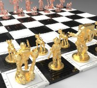 3D file CHESS SET ♟️・3D print design to download・Cults