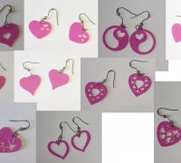 St. Louis Blues Earrings w/3D Heart