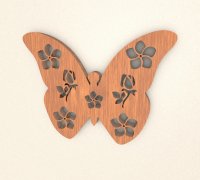STL file 2 piece set of butterflies wall art butterfly wall decor x2 🎨・3D  printable model to download・Cults
