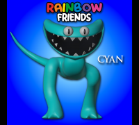 Cyan BLUE ROBLOX: Rainbow Friends 3d model