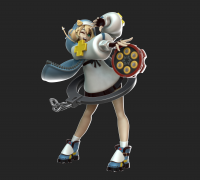 Bridget STL Files and her Teddy Bear from Guilty Gear