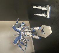 3MF file Real Grade RX-93 HI NU V2 Gundam Stand with weapons stand