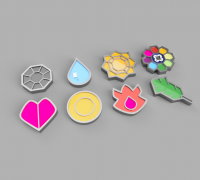 STL file medalls pokemon johto 🐉・3D printer model to download・Cults