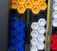 MYNT3D 3d Pen Honeycomb Storage Wall (HSW) Mount by citizen458931, Download free STL model