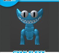 CYAN FROM RAINBOW FRIENDS CHAPTER 2 ROBLOX GAME, 3D models download
