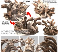 Yamata No Orochi 8-headed Snake TABLETOP SCALE D&D TTRPG 