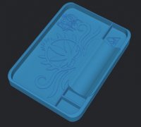 0012 – 3-D Ceramic Rolling Tray With A REAL Cannabis / Marijuana