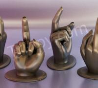 Ringholder hand by FunkyArt, Download free STL model