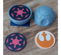 Free STL file Star Wars Coasters ⭐・3D printer model to download