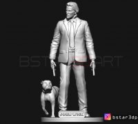 John Wick and Dog, 3D models download