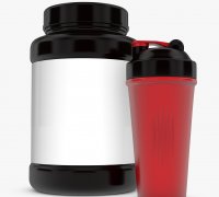 3D Printed custom Protein Powder Cup - Small Shaker from $0.00