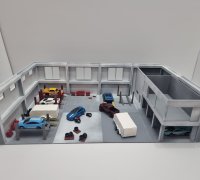 1/24 Diorama Car Garage Diorama Modèle, Modèle d'atelier de