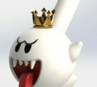 Fichier 3D Bougie King Boo Porte-plume Jardinière Mario Halloween