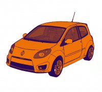 Renault twingo 2 2007 lowpoly | 3D model