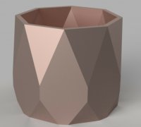 Wood Geometric Plant Pots Air Element, Earth Element, Vector 3 4 6 Inch  Planters 3D Printed 