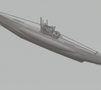 3D Printable German submarines Unterseeboot U-Boot Uboat type IXC (6) -  Germany Eastern Western Front Normandy Kriegsmarine Atlantique Sea WWII by  Hartolia Miniatures