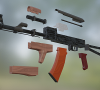 STL file AK47 Kalashnikov AK-47 Weapon fake training gun 🔫・3D printing  model to download・Cults