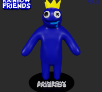 BLUE RAINBOW FRIENDS 3D Print Model in Child 3DExport