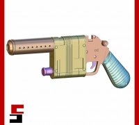 3d model of star wars se-44c blaster pistol with pearl grips and gold  accents on Craiyon