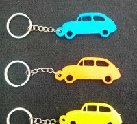 Free STL file Fiat 500 keychain 🗝️・3D printable model to