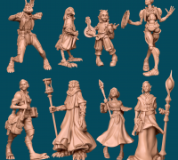 Fox Folk Spell Casters - Resin Miniature - DnD Miniatures - Dungeons &  Dragons Miniatures - Pathfinder Miniatures - RPG - Tabletop Miniature