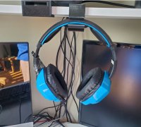Support casque pour bureau verre (8mm) (headphone stand) by Youpak, Download free STL model