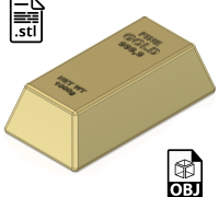STL file LV logo gold bar 3D print model・3D printer model to download・Cults