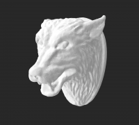 Wolf Head Knife Handle 3D model 3D printable