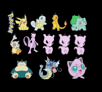 Retro Eevee - Pokémon Artwork by IXPatch, Download free STL model