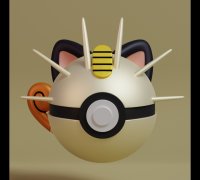 3D Print & paint Meowth air balloon pokemon #3dprinting #3dprint