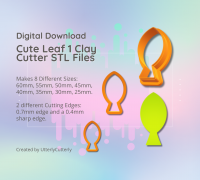Stud Micro Heart Clay Cutter - STL Digital File Download- 12 sizes