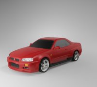 Fichier STL Modèle réduit de voiture Nissan Skyline GTR R34 (1999)  🚗・Modèle imprimable en 3D à télécharger・Cults