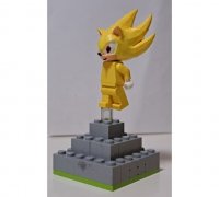 STL file sonic 3d lego spinner - with mesh 👽・3D printer model to