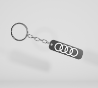 Free STL file Brand logos keychain, Apple, Audi, Gucci・3D print