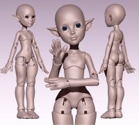 3D file Skeledaddy BJD(Ball-Jointed-Doll) body 🗿・3D print design