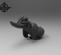 PINNKL 3D-verchromte Angry Duck-Kühlerfigur, Death Proof Duck