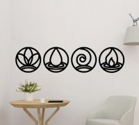 four elements wall - Print to Models art\
