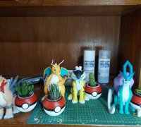 Pokemon - Entei Raikou and Suicune with 2 poses 3D model 3D printable