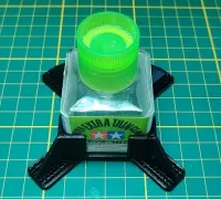 Anti-tip Tamiya Glue Bottle Holder Square Style With Anti-slip Rubber Feet  3D Printed Tamiya 87038 87182 