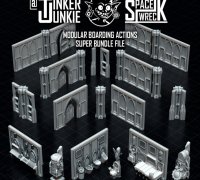 STL file Warhammer Terrain Set with Containers Crates and others