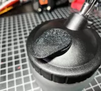 3D Printable Airbrush Cleaning Pot - Lid for veggie jars. by