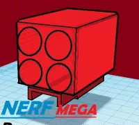 3D Printed 3 5 7 or 11 Round Mega Dart Holder for Nerf 