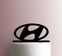 Car emblem / Logo Hyundai C by LR CUSTOMS, Download free STL model