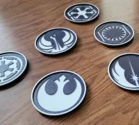 Free STL file Star Wars coasters & holder ⭐・Model to download