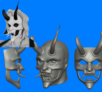 Neon White Mask STL 3D Model (Instant Download) 