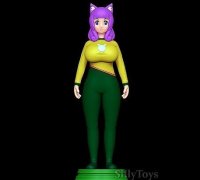 3D file HITAMU KYAN from the anime Futoku no Guild 🗿・Template to
