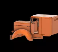 US TRUCK TAMIYA MODELL RC LKW TUNING FLACHES DACH LONG 3D model 3D  printable